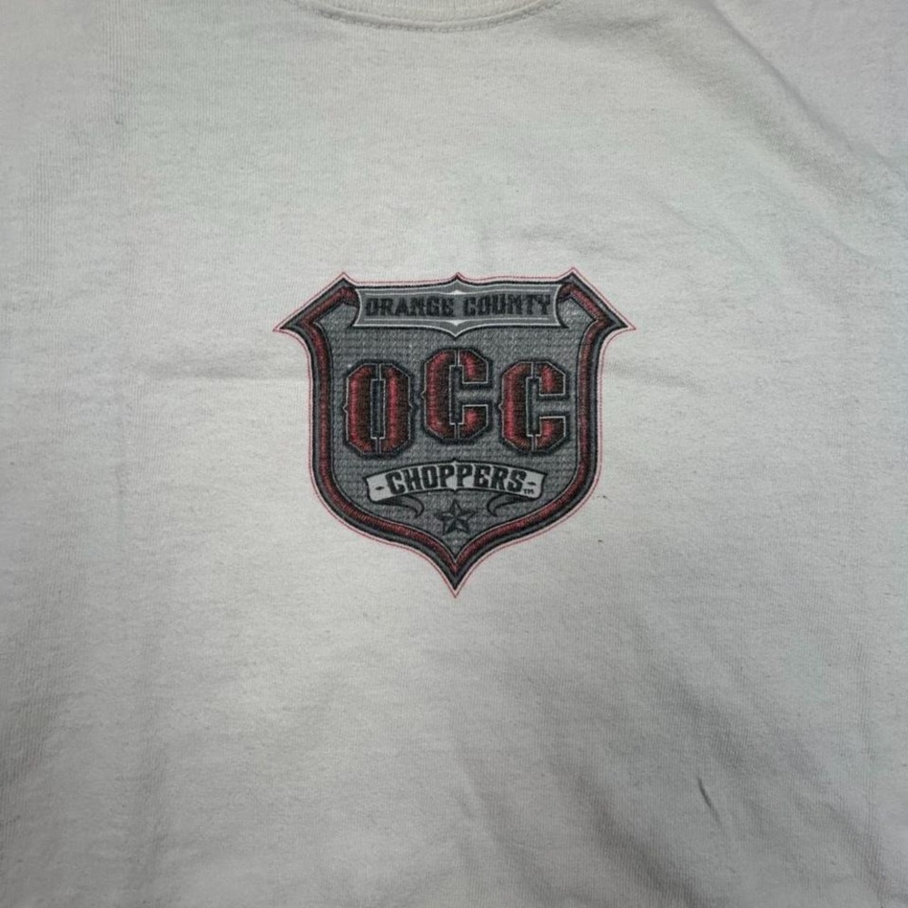 Vintage Orange County Choppers OCC T-Shirt Mens XL White Y2K Biker Streetwear - Picture 3 of 8